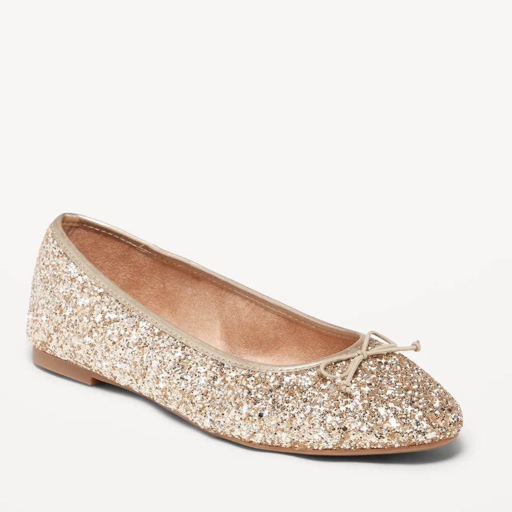 OLD NAVY Glitter Bow-Tie Ballet Flat‎ Shoes